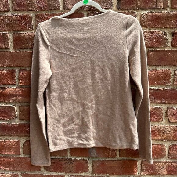 VINCE $165 Cozy Scoop Neck Top Long sleeve womens medium NEW - Picture 4 of 6